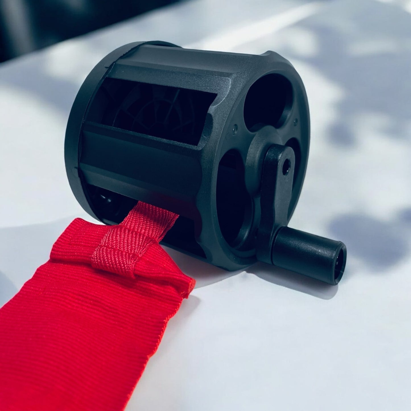 Fonctionnement de l'enrouleur de bandes de boxe, rouge