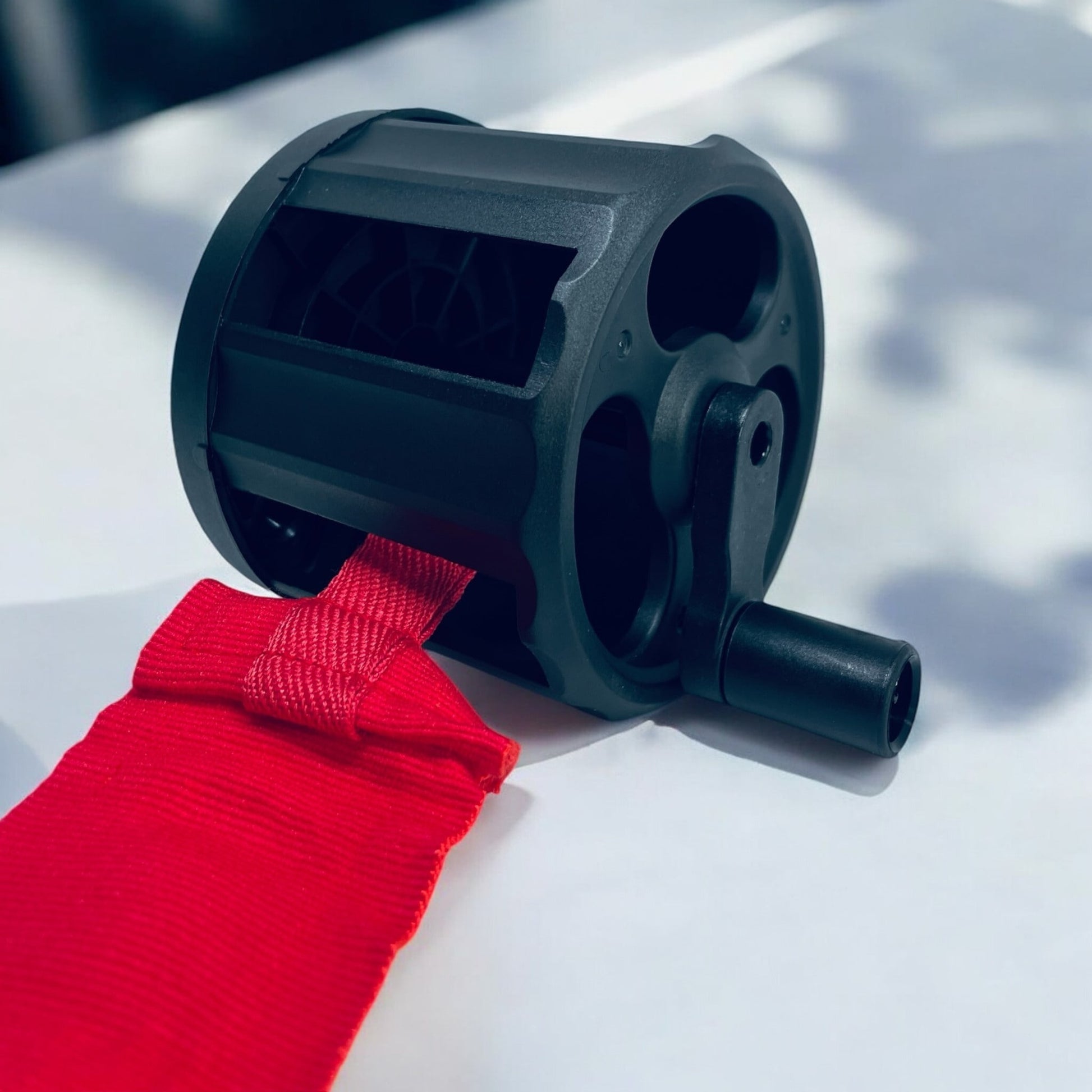 Fonctionnement de l'enrouleur de bandes de boxe, rouge