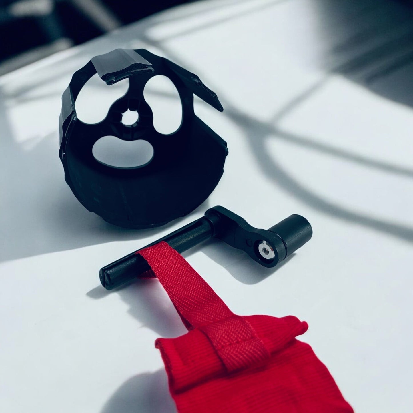 Fonctionnement de l'enrouleur de bandes de boxe, rouge